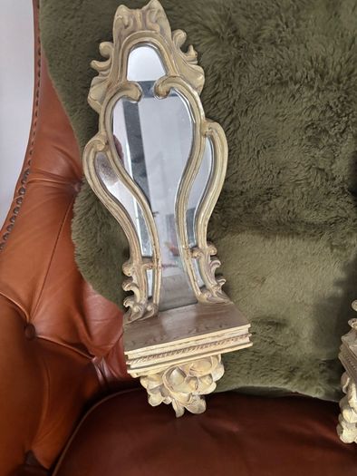 Pair of ornamental wall candle holders