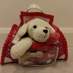 Barbie vet dog in bag