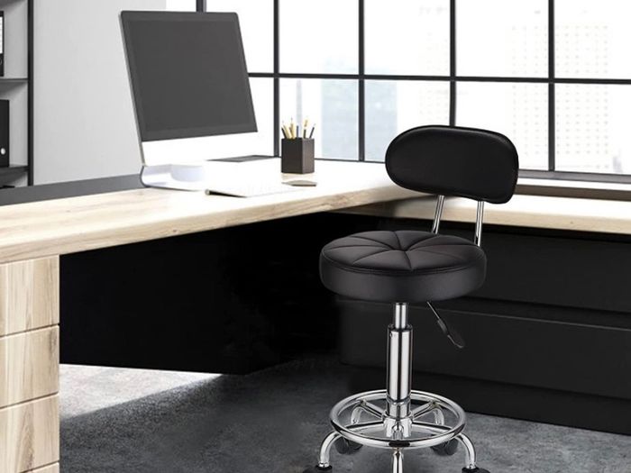 Swivel Stools with Wheels Height Adjustable Rolling Spa Stool Backrest (FREE POSTAGE)