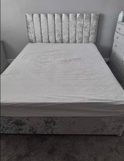Brand New Stylist double Divan Beds. New Tufted Mattresses Instock. Optional Drawers Available