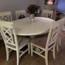 Rustic extendable Dining Table 7 chairs Image 2