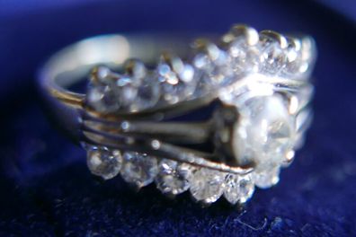Vintage 9Ct Yellow Gold 375 Cocktail  Ring 2,12g size L
