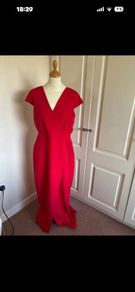 Folkster size 12 red occasion dress - half lined