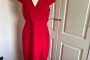 Folkster size 12 red occasion dress - half lined