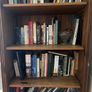 Solid wood bookshelf with bottom drawer Image 4