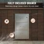 Outdoor Kitchen Drawers 16\" W x 28.5\" H x 20.5\" D, Flush Mount Triple Access BBQ Drawers Stainless Steel with Handle Image 5