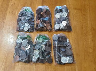 Bulk US Coins 2.9KG Mixed Lot of over 750 Coins Circulated
