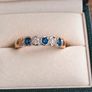 Vintage 9ct Gold Half Eternity Ring, New Old Stocl Image 4