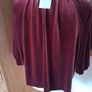 New Next Burgandy Red Velvet Volume Sleeve V Necked Blouse New (14) Image 5