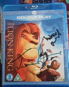 Signed LION KING bluray Jeremy Irons and Matthew Broderick