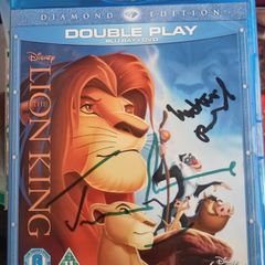 Signed LION KING bluray Jeremy Irons and Matthew Broderick
