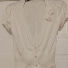 Girls White Cardigan