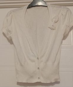 Girls White Cardigan