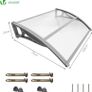 Front Door Canopy Outdoor Awning, Rain Shelter for Back Door, Porch, Patio, Window, 120 x 80 cm Image 3