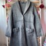 coat grey 100% wool coat James Lakeland vintage inspired 10/12 medium Image 2