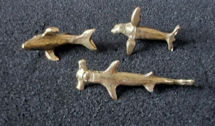 3 brass animals. Solid brass.