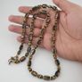 Antique Venetian style Tiny Floral & Eyes Glass Beads Necklace Image 8
