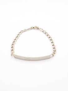 925 Sterling Silver Italian Name Plate Engravable Bracelet