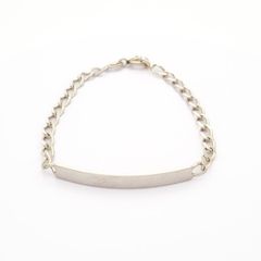 925 Sterling Silver Italian Name Plate Engravable Bracelet