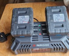 Parkside smart batteries plus dual charger