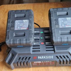 Parkside smart batteries plus dual charger