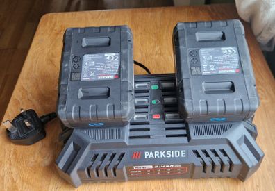 Parkside smart batteries plus dual charger