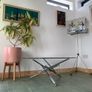 Vintage Mid century modern chrome and glass Theodore Waddell  coffee table Image 3