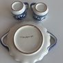 Handmade blue & white espresso cups & saucer Image 4