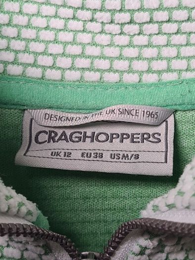 womens CRAGHOPPERS fleece jumper sweater quarter zip Size UK 12 EU 38