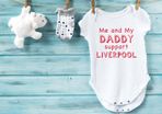 Liverpool Themed Baby Vest - Various Sizes Available - Me and My Daddy Support Liverpool Father's Day Gift
