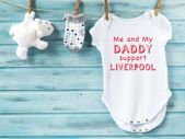 Liverpool Themed Baby Vest - Various Sizes Available - Me and My Daddy Support Liverpool Father's Day Gift
