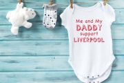 Liverpool Themed Baby Vest - Various Sizes Available - Me and My Daddy Support Liverpool Father's Day Gift