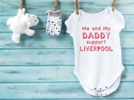 main image for ad Liverpool Themed Baby Vest - Various Sizes Available - Me and My Daddy Support Liverpool Father's Day Gift