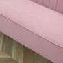 2-Seater Fabric Sofa Pink Image 3