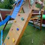 Wooden Playhouse with slide & swings Image 8