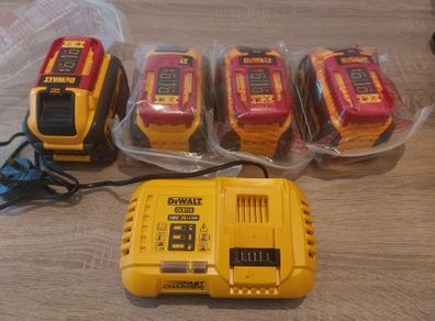 DEwalt. 18V XR Flex Volt 54v /9AH  batteries x 4 . DEwalt DCB/XR LI-ION  Fast Charger plus TSTAK box all are brand new