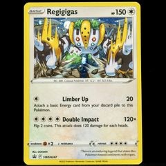 Regigigas SWSH247 Holo Rare SWSH Black Star Promo Pokemon Card Sword and Shield Cosmos