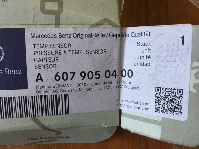 Manifold Pressure Sensor (Mercedes Citan Van)