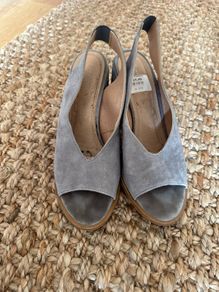 Carvela grey suede sling back