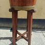 Vintage Oak Plant Pot & Stand Image 2