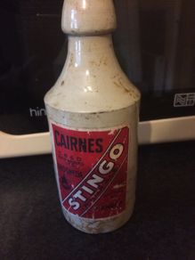 Vintage stoneware bottle cairns wine co Louth Ireland free postage