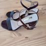 New Penneys Wine Croc Heeled Sandals Image 4
