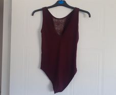 Maroon Bodysuit (Stradivarius XS)
