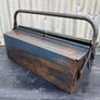 Vintage WESMA metal toolbox with original patina Image 3