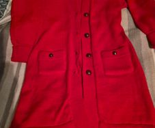 Red knit Long Cardigan or Jacket/Coat