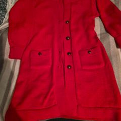 Red knit Long Cardigan or Jacket/Coat