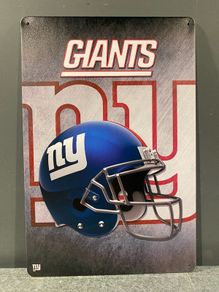 New York Giants Tin Metal Sign