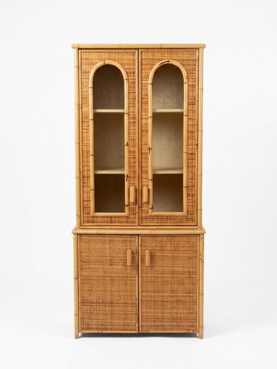 Unique rattan vitrine