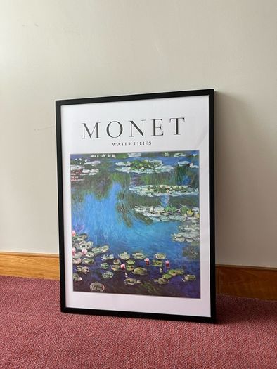 Framed Monet Water Lilies Poster for Sale
