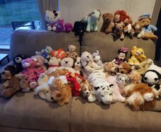 Large collection of soft toys